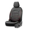 Housses sièges auto universelles Inspire simili noir couture rouge