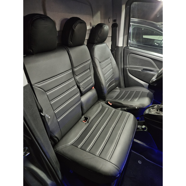 Housse siège utilitaire sur mesure Simili Cuir  FIAT DOBLO De 2015 à  aujourd'hui