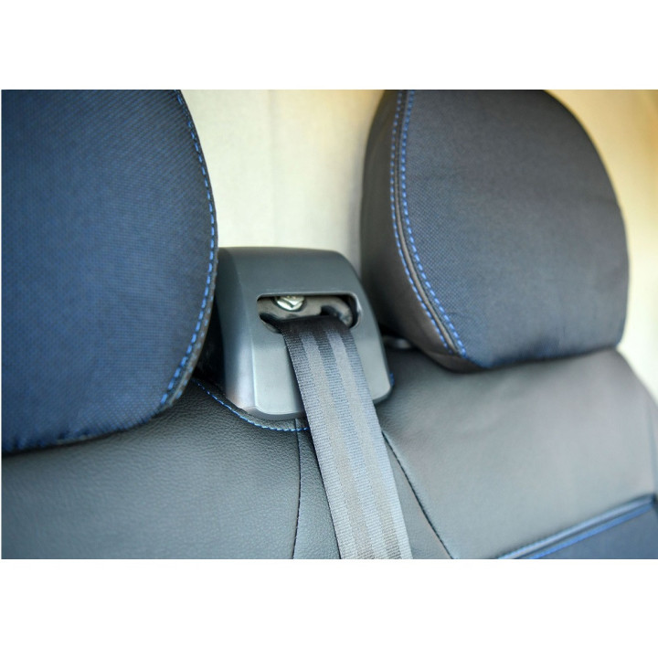 Housse utilitaire sur mesure Simili Cuir + Jeans Bleu Transporter T5 De 2004 à 2015
