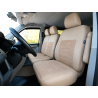 Housse de sièges utilitaire sur mesure pour Renault Trafic alcantara beige - banquette en 4 Parties de 2015 à aujourd'hui