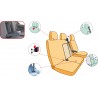 Housses de sièges Simili  utilitaires pour Citroen Jumpy Banquette avec Tablettes + 2 assises a partir  de 2016 à aujourd'hui