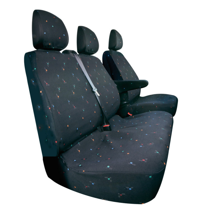 Housses de siège sur mesure utilitaires Opel  Vivaro  De 2014 à 2018  Banquette en deux parties