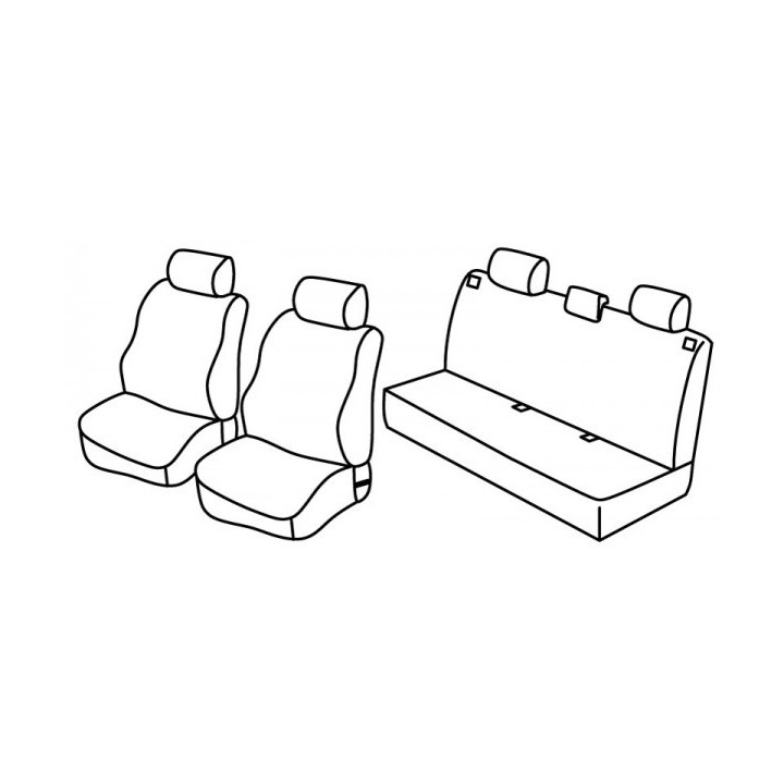 Housses Auto sur Mesure  HARMONY RENAULT  CLIO 2 5 portes 1998 à 2004