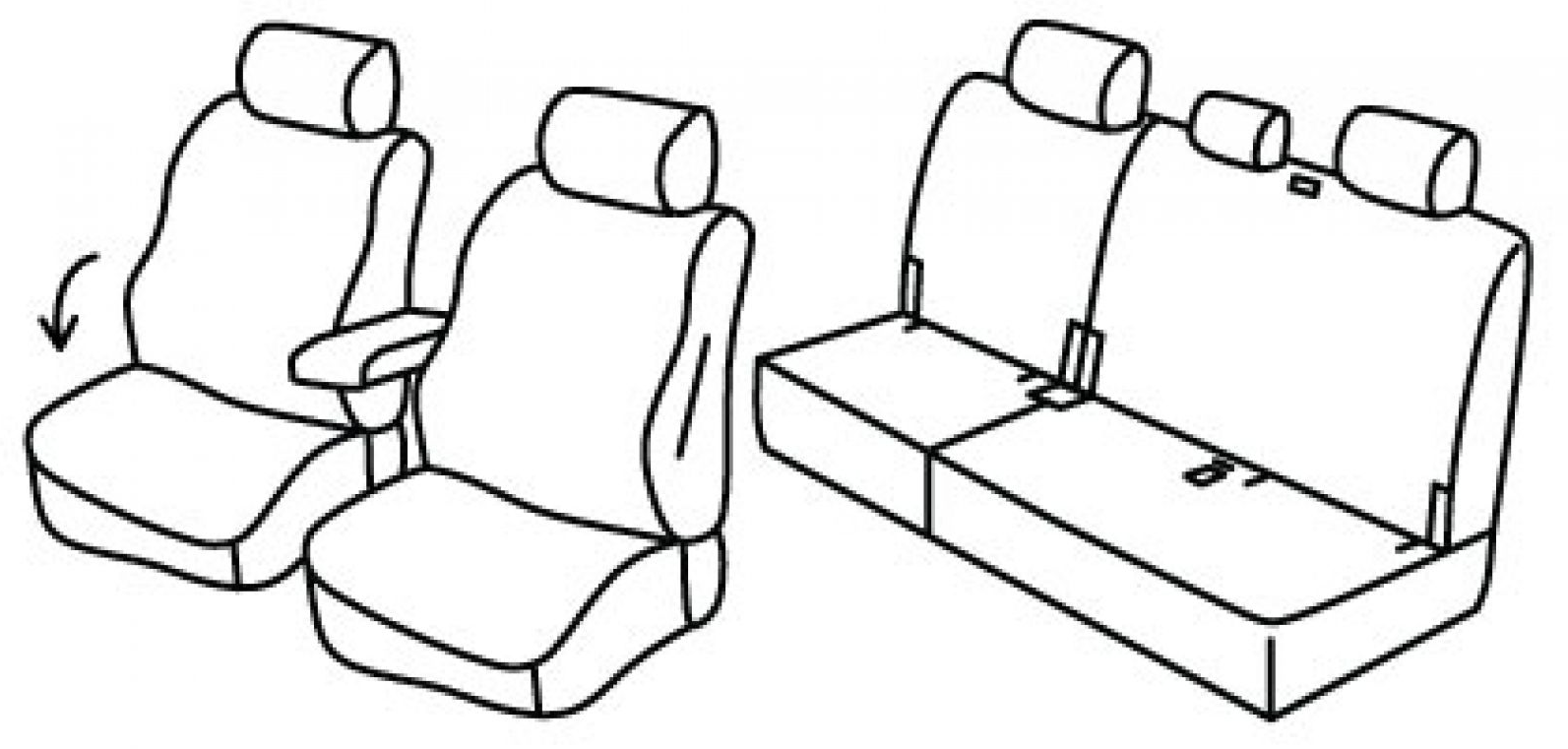 presvlake za sjedala odgovaraju za Renault Clio 6, 2026> - 5 vrata